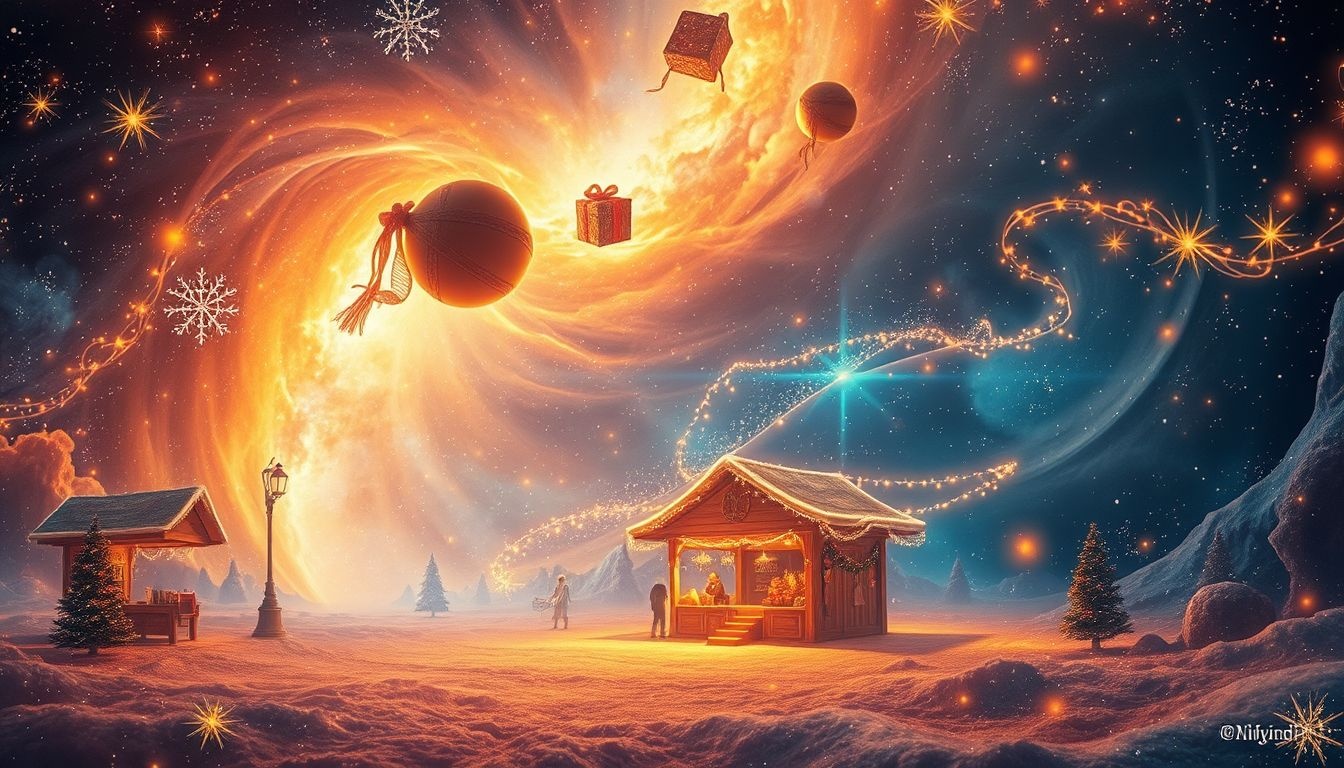Rêver d’une foire de Noël symbolise joie et partage festif.