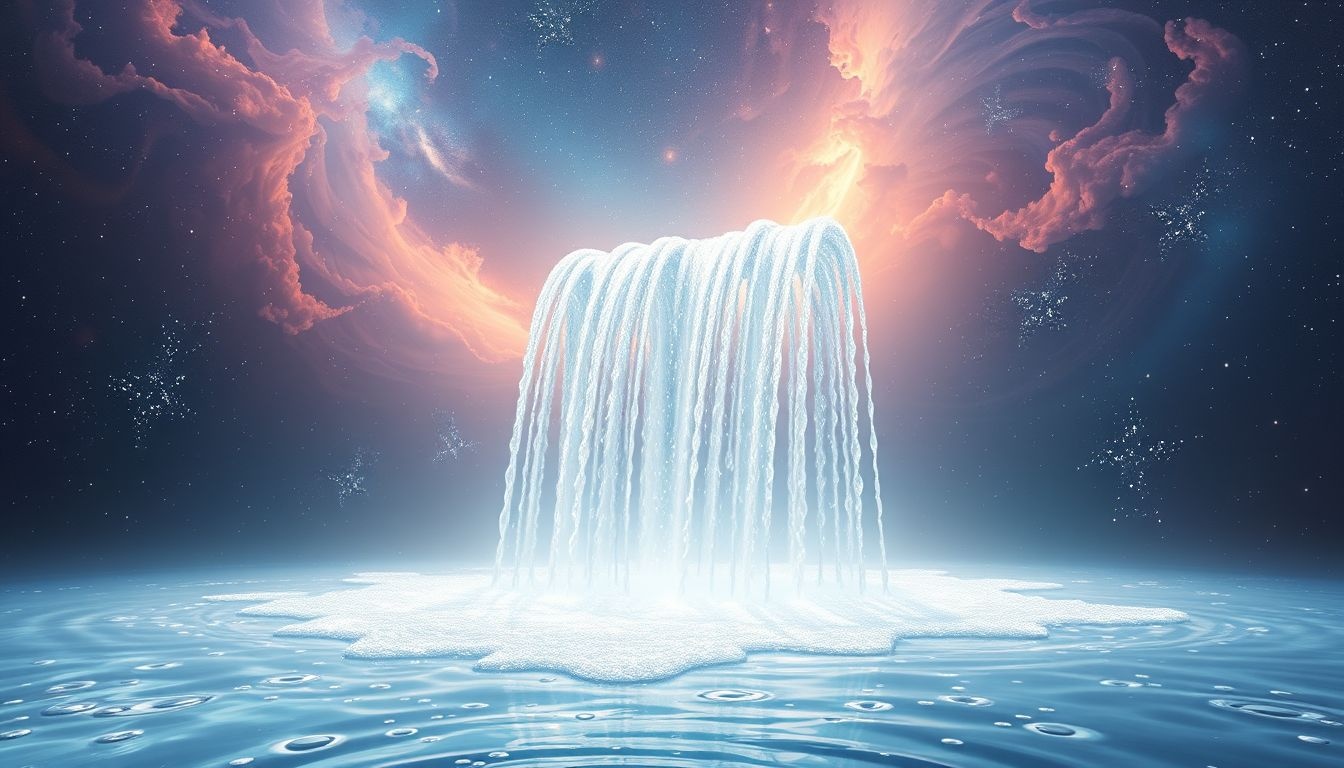 Rêver d'une fontaine débordante symbolise l'abondance émotionnelle intense.