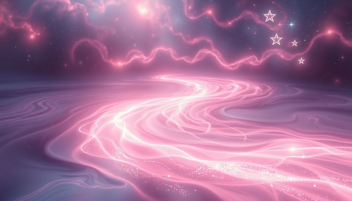 Rêver d’une rivière rose symbolise la guérison émotionnelle profonde.