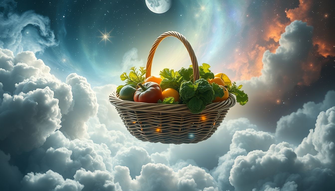 Rêver d'une vannerie de légumes symbolise abondance et vitalité.