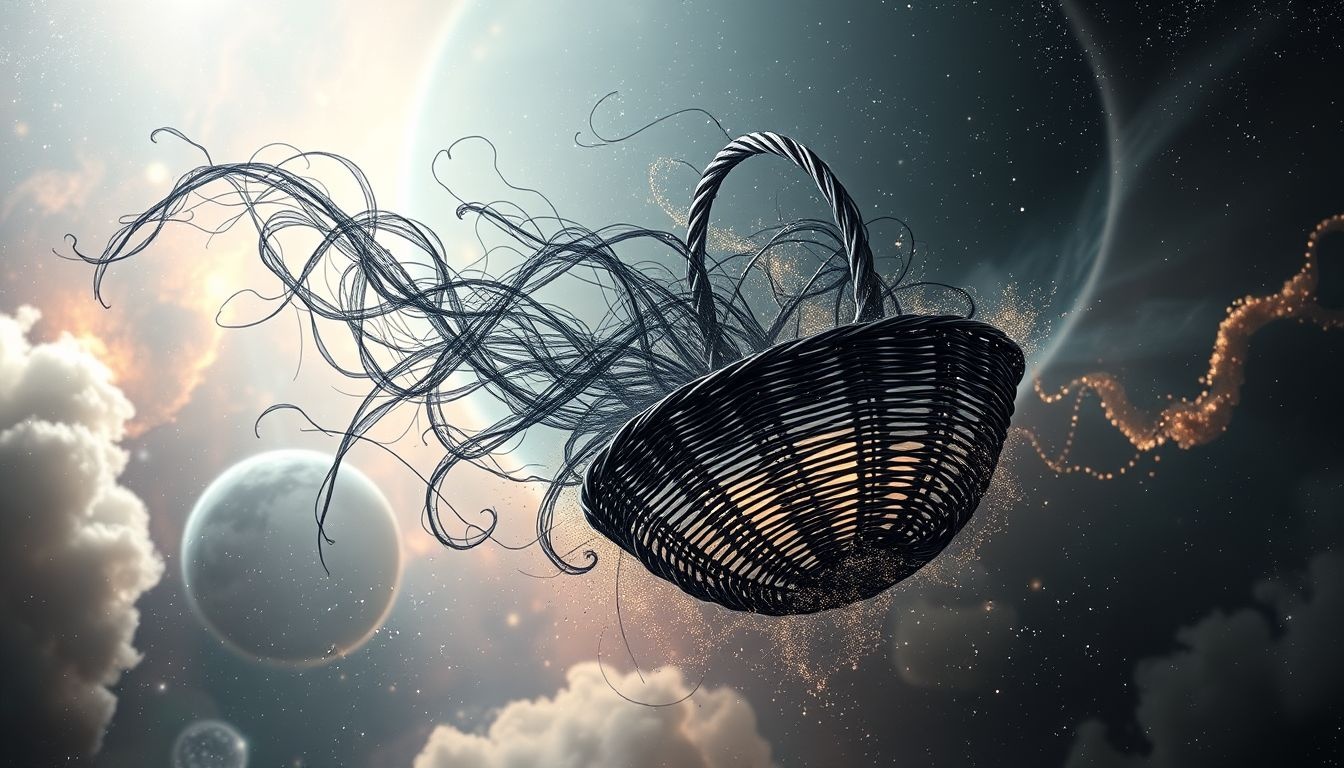Rêver d'une vannerie noire symbolise transformation et mystères cachés.