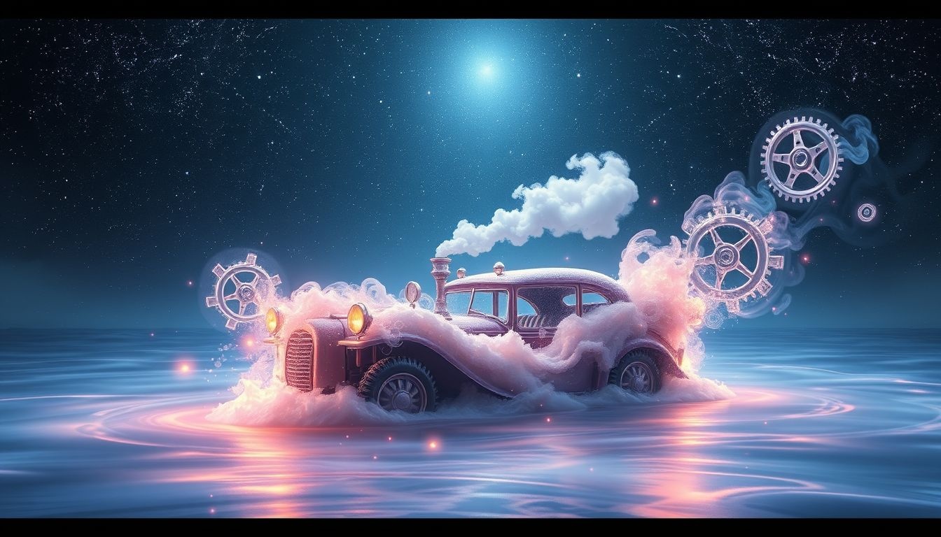 Rêver d'une voiture à vapeur qui coule symbolise la perte de contrôle.