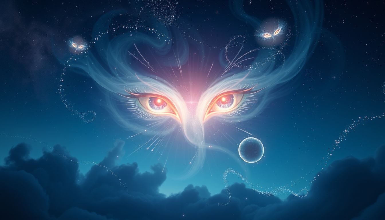 Rêver d'yeux brillants révèle souvent une intuition spirituelle profonde.