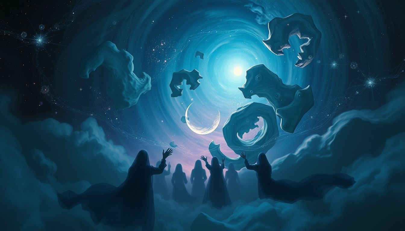 Rêver chercher dans le noir symbolise souvent peur et confusion intérieure.