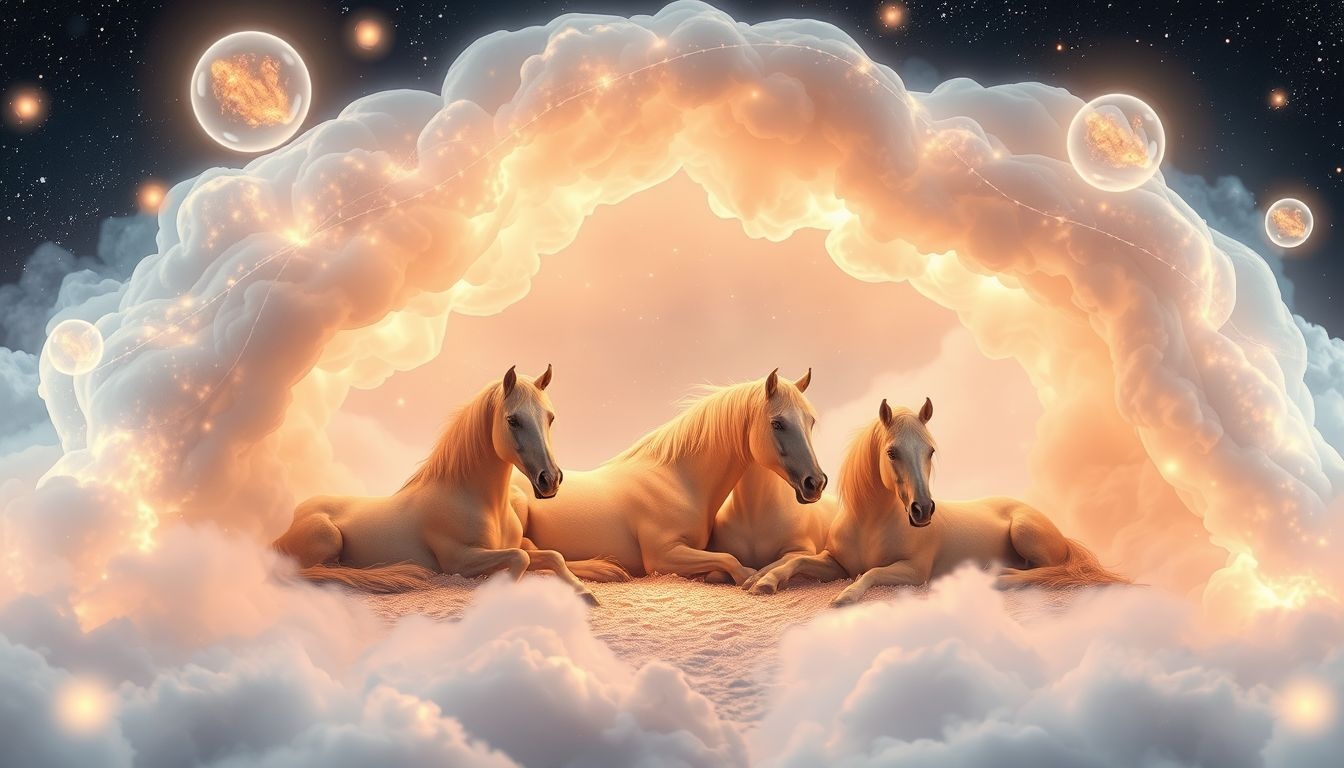 Rêver de chevaux en étable symbolise protection et abondance intérieure.