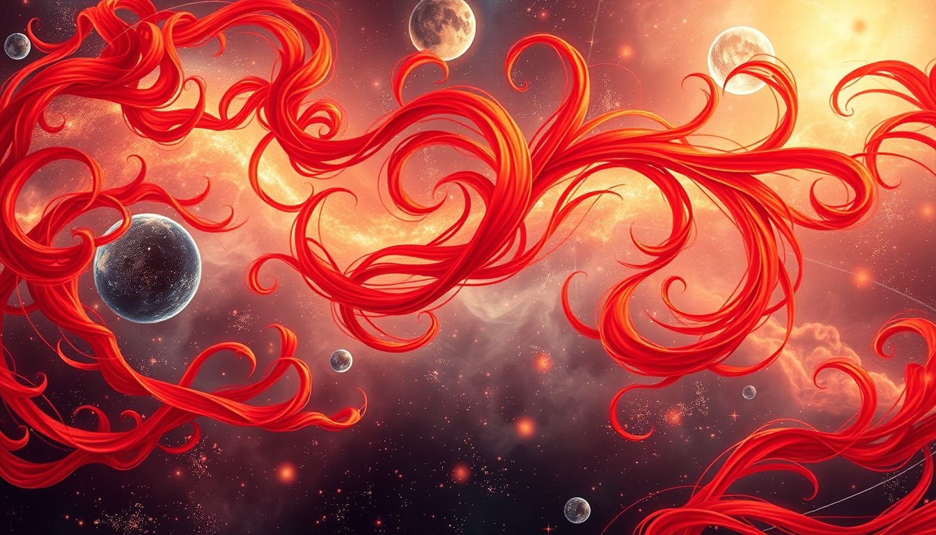 Les cheveux roux bouclés symbolisent une passion brûlante et imprévisible.