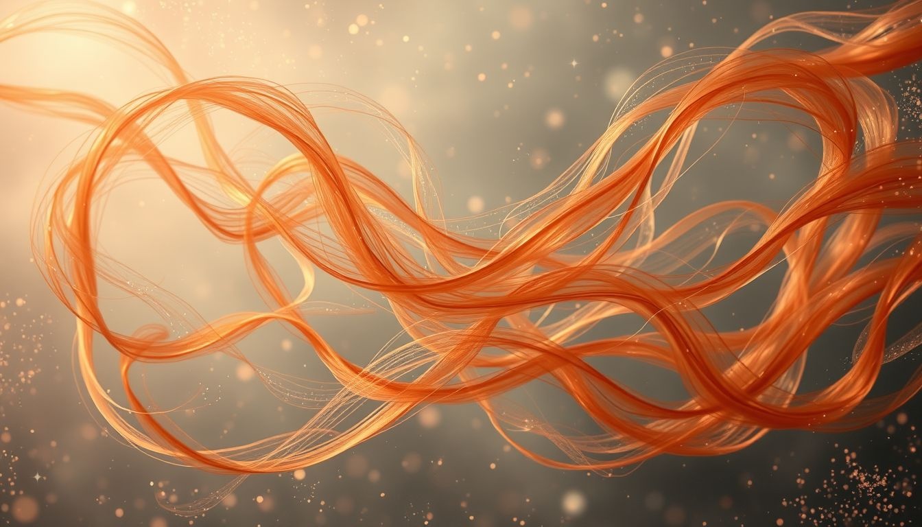 Les cheveux roux clairs symbolisent une sensibilité et douceur profonde.