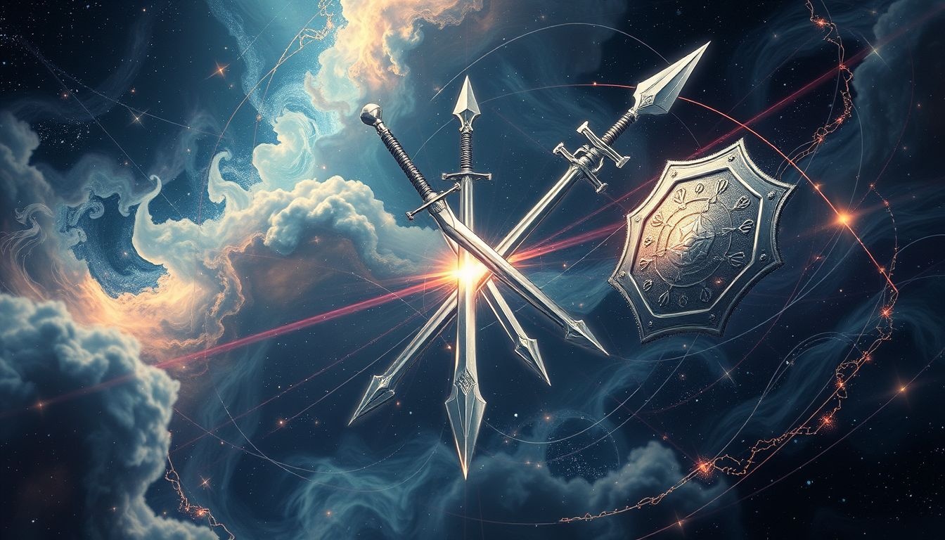 Rêver d'armes en métal symbolise un combat intérieur intense.