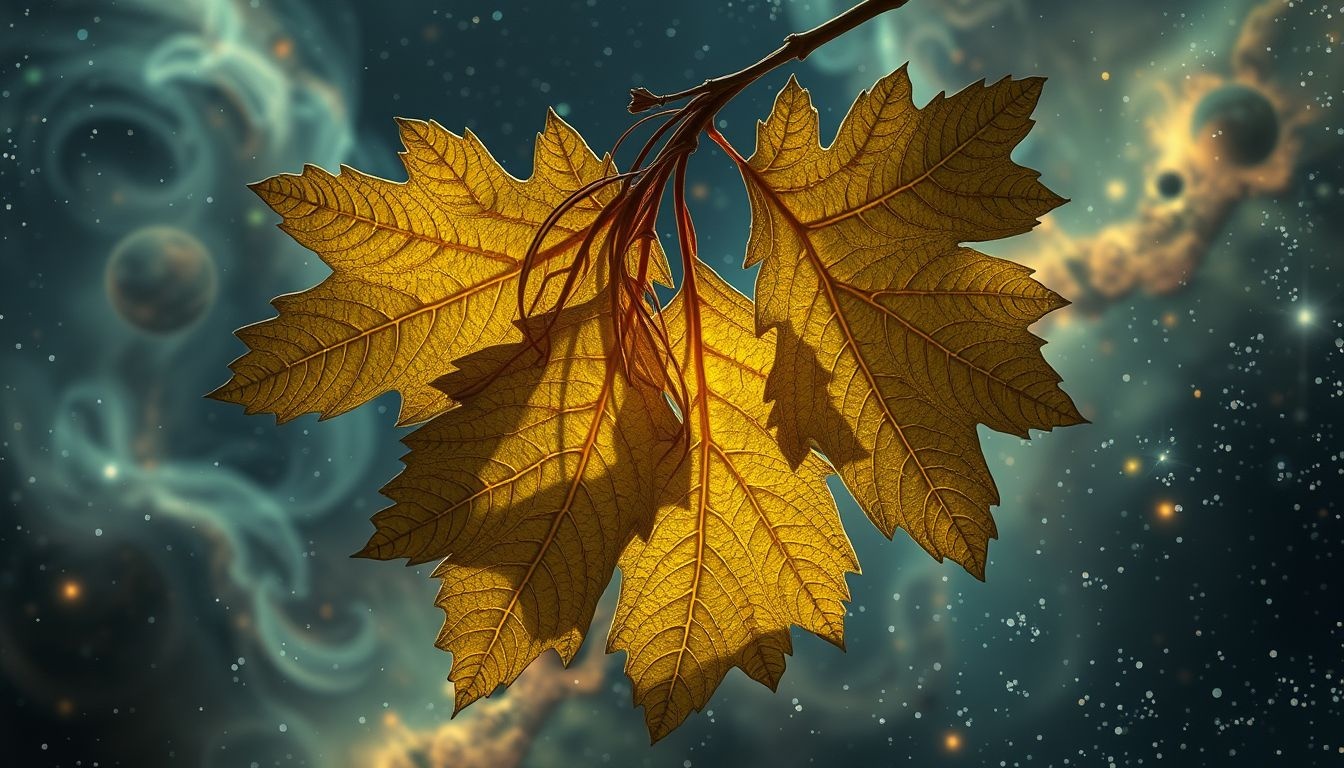 Rêver de feuilles de chêne parasitées symbolise vulnérabilité face aux défis.