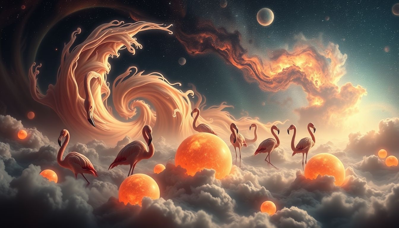 Rêver de flamants roses symbolise stabilité et ancrage terrestre profond.