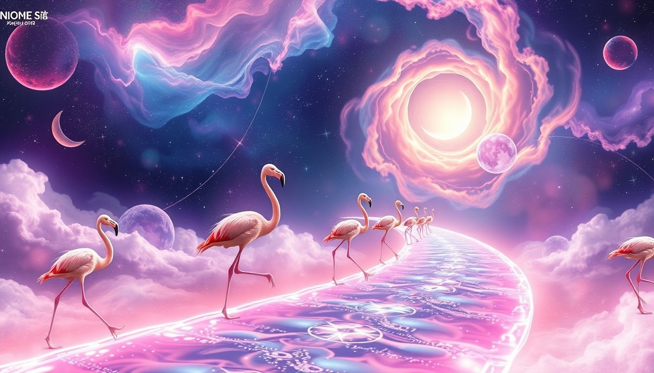 Rêver de flamants roses symbolise équilibre et avancée spirituelle.