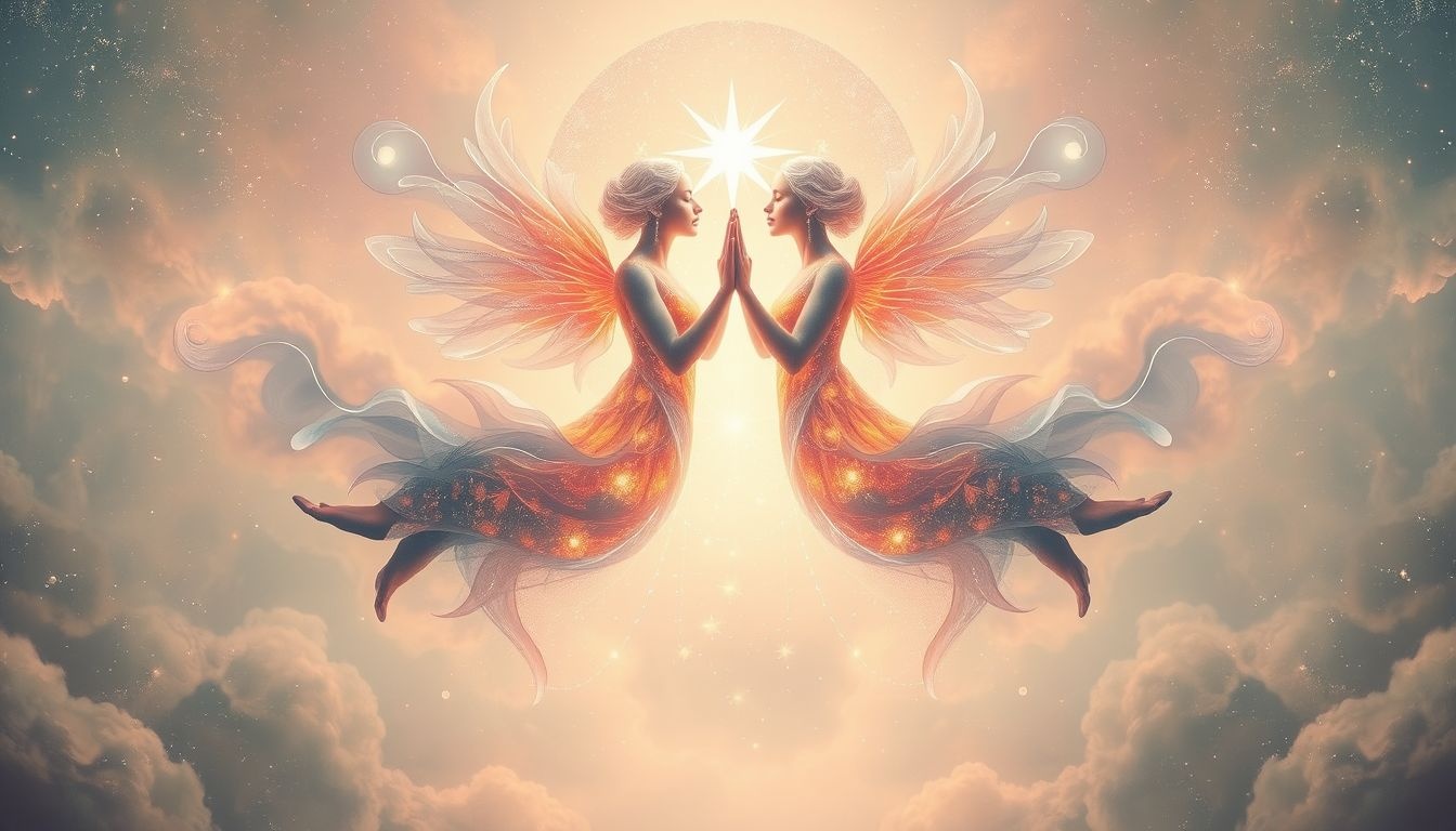 Rêver de jumeaux symbolise souvent l’harmonie intérieure et la lumière spirituelle.