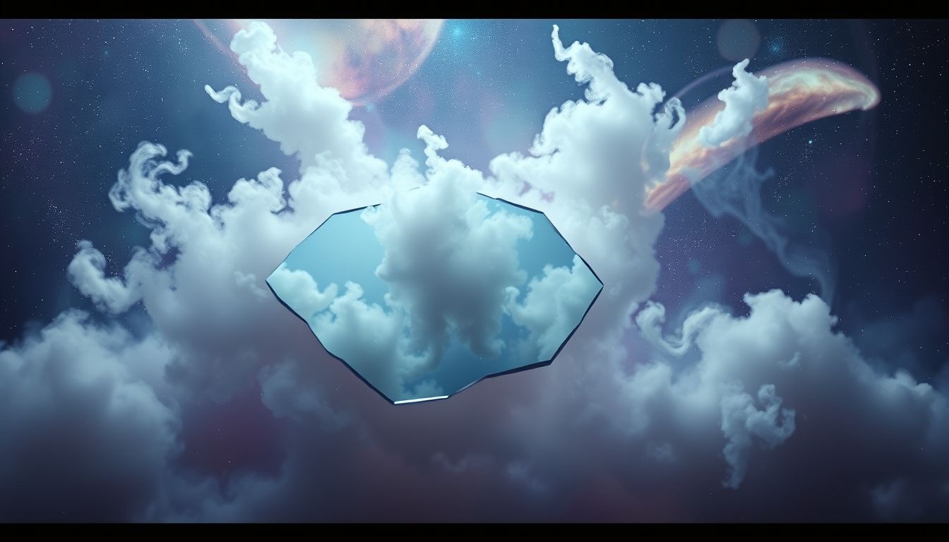 La poussière sur un miroir symbolise souvent la confusion intérieure.