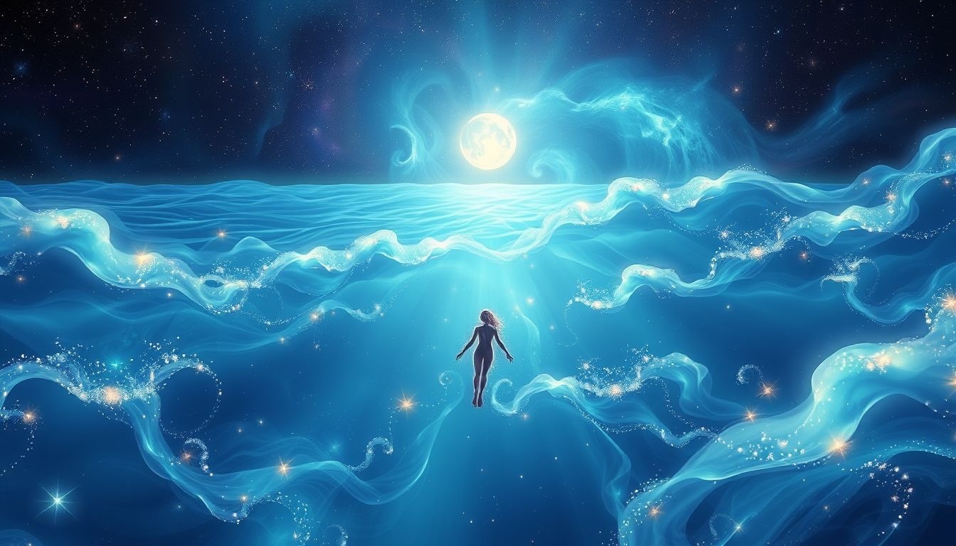Rêver de nager en mer révèle émotions profondes et inconscient agité.