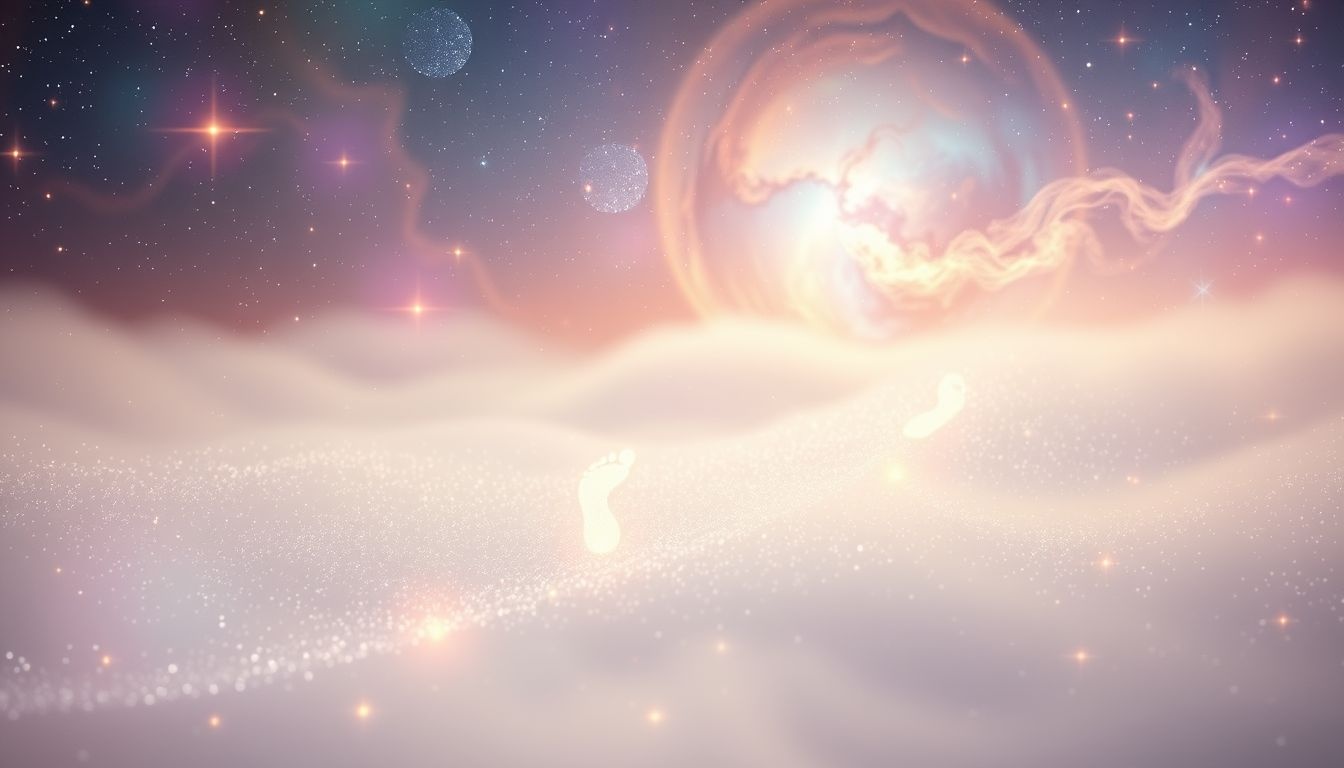 Les pas légers symbolisent souvent liberté et bonheur intérieur.