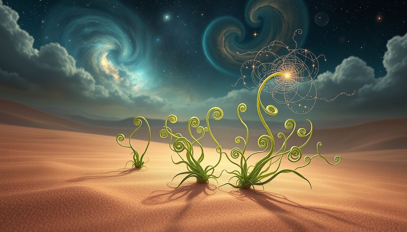 Rêver de plantes enroulées en désert symbolise la résilience essentielle.