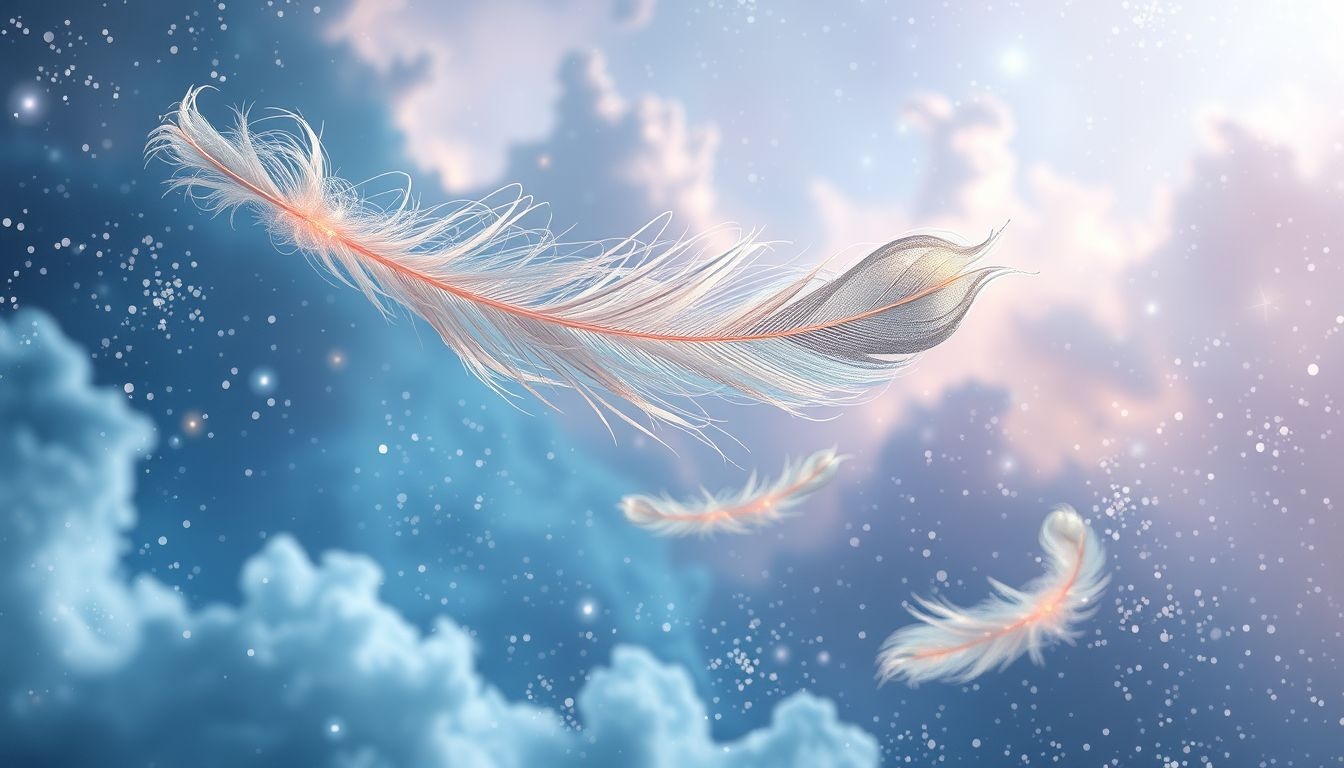 Rêver de plumes de lameté symbolise légèreté et harmonie intérieure.