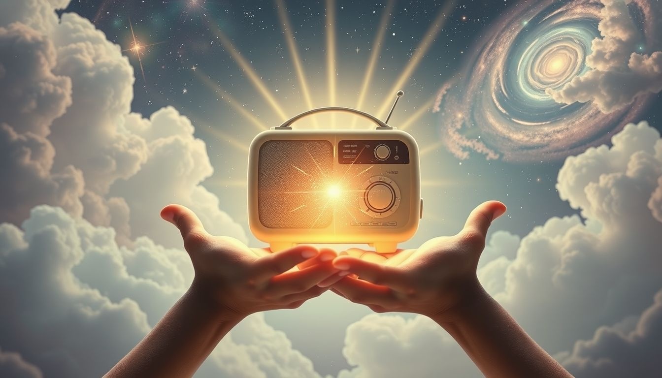 Recevoir un récepteur radio en cadeau symbolise un nouveau message reçu.