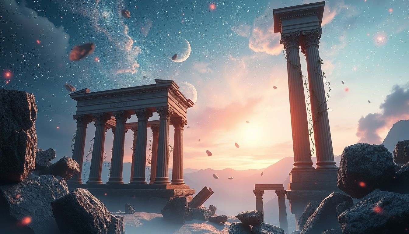 Les ruines italiennes symbolisent la beauté éphémère et la renaissance.