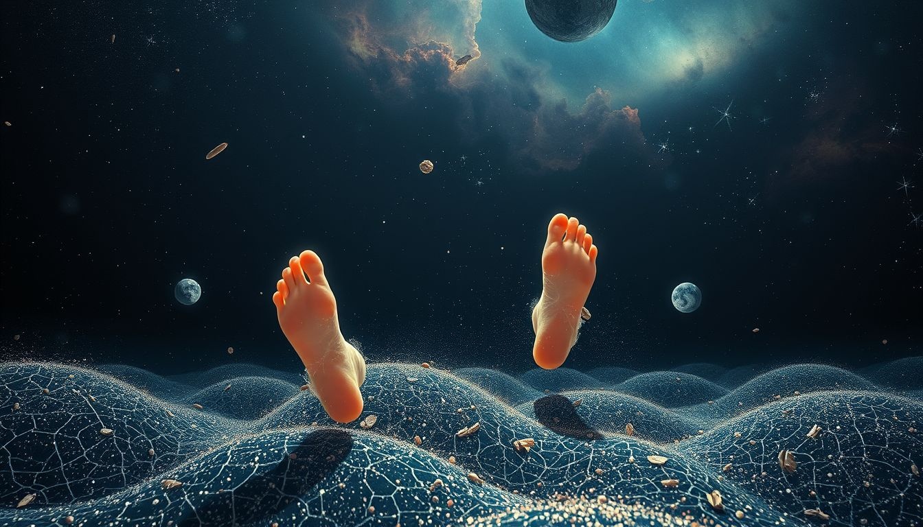 Rêver de pieds qui saignent symbolise souvent une perte d'équilibre.