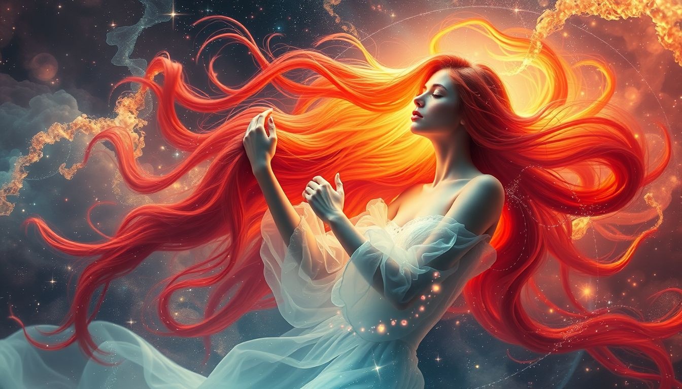 Se coiffer les cheveux roux symbolise confiance et soin personnel.