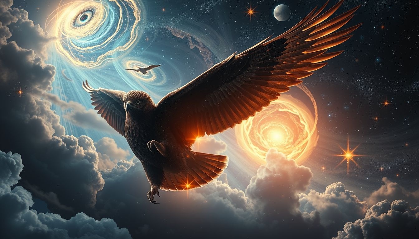 Rêver d’un faucon nocturne symbolise soif de liberté et clairvoyance.