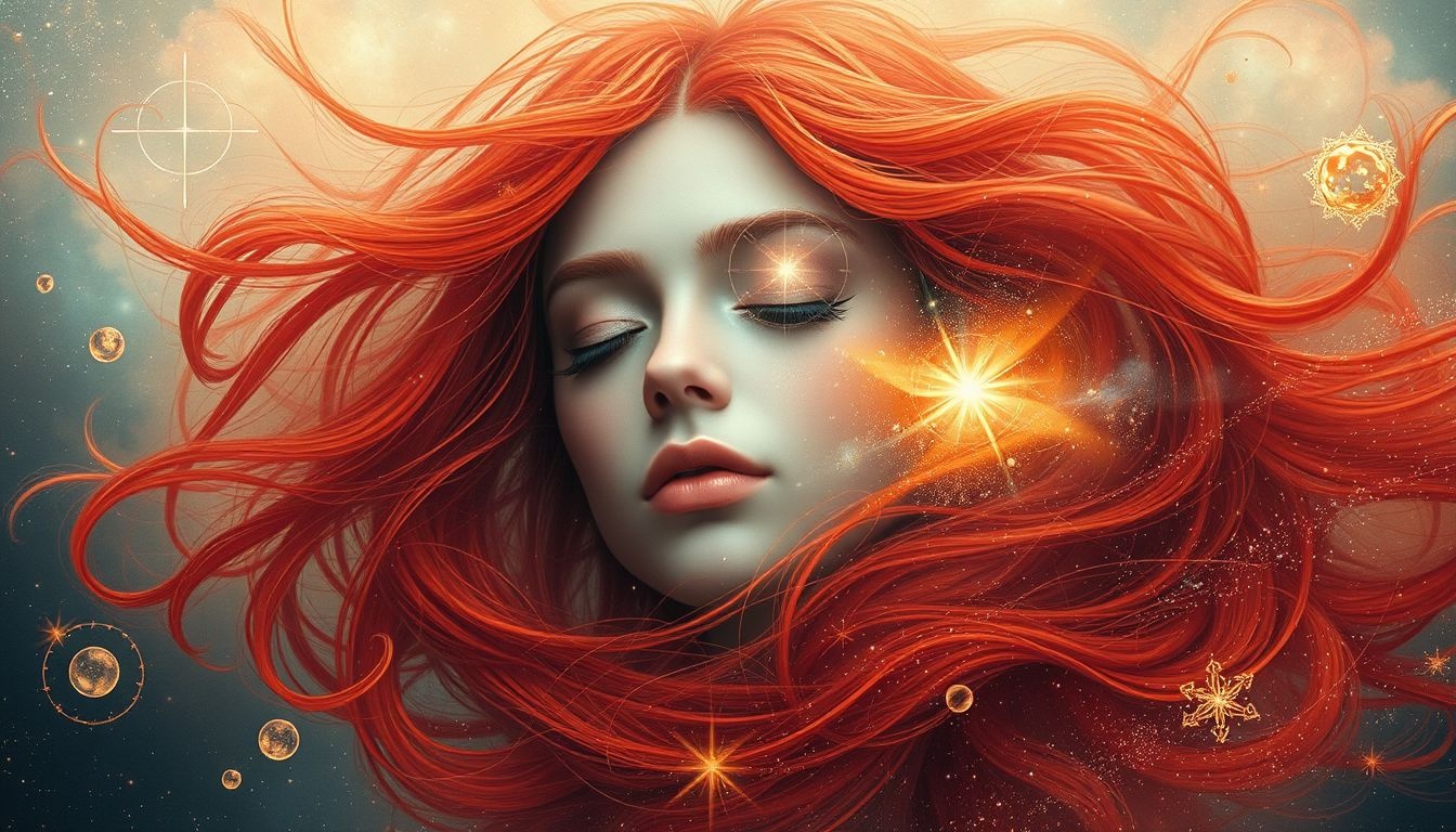 Rêver de cheveux roux révèle souvent une quête d'authenticité personnelle.