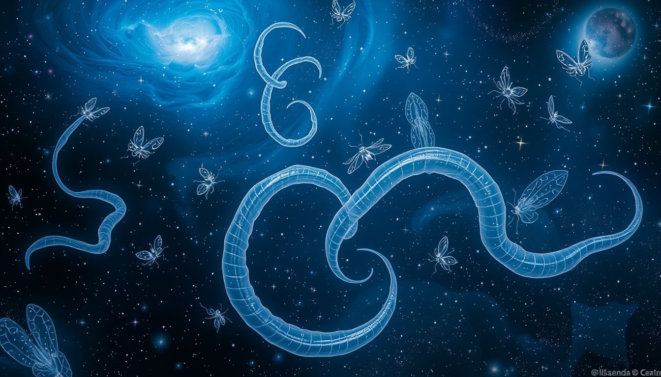 Les vers symbolisent souvent transformation intérieure et renouveau profond.