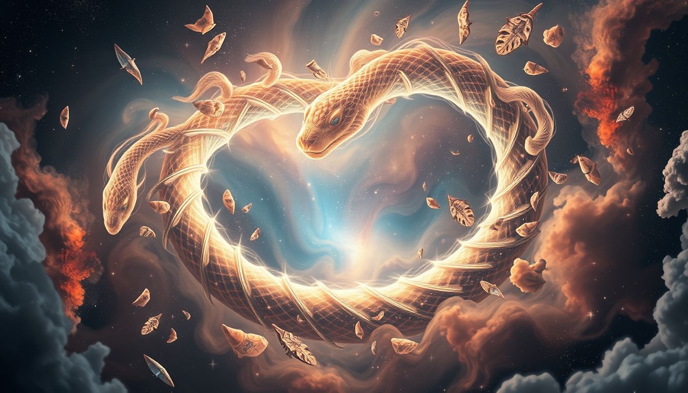 Les rêves d'ouroboros symbolisent cycles éternels et transformation intérieure profonde.
