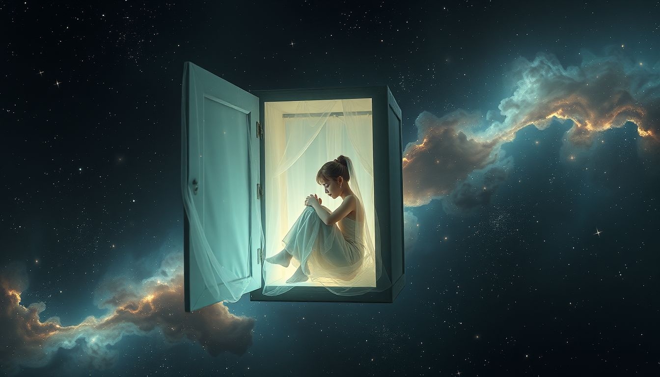 Se cacher dans une armoire symbolise fuite face à l'insécurité intérieure.