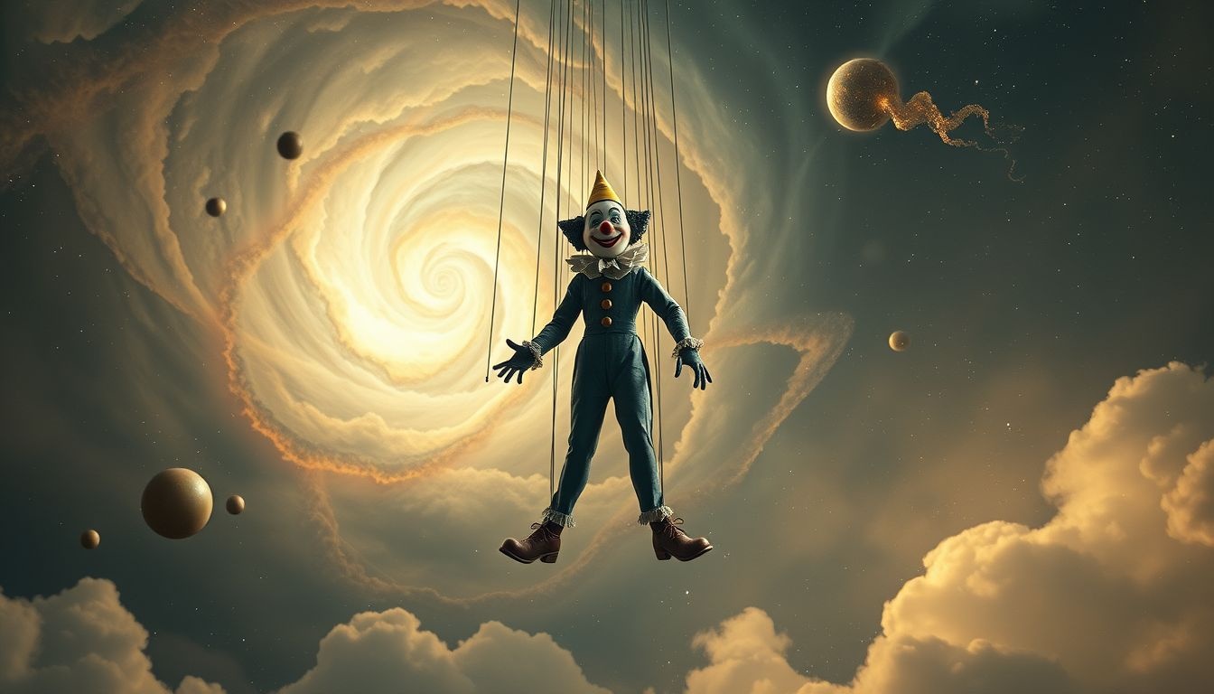 Rêver d’un clown marionnette géant symbolise un contrôle émotionnel excessif.