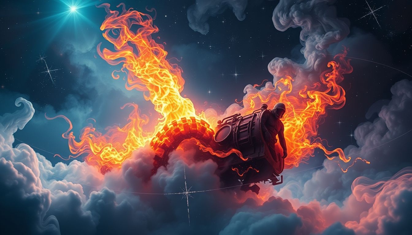 Rêver d'une tondeuse en feu symbolise colère et transformation urgente.