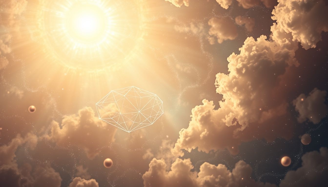 Un plafond illuminé symbolise l’éveil mental et la clarté intérieure.