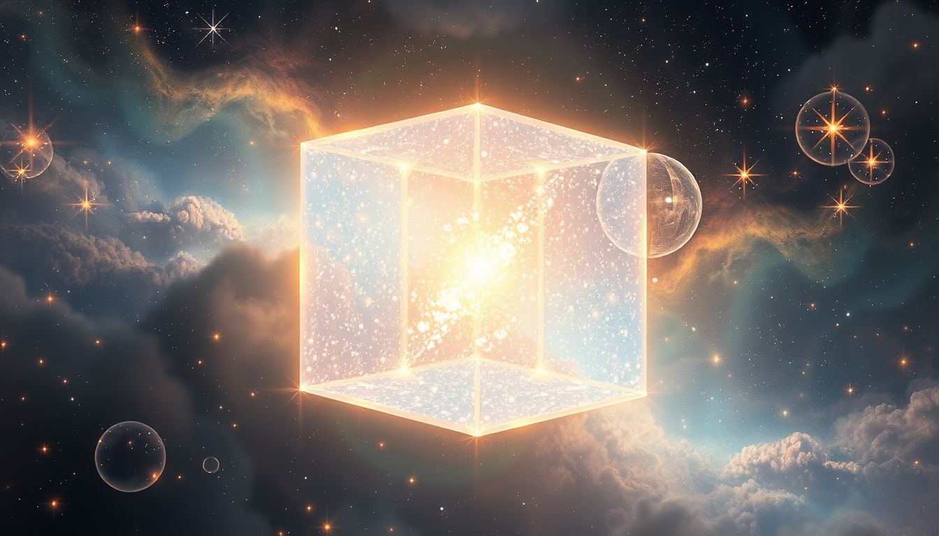 Un cube rempli symbolise l'abondance et la plénitude intérieure.