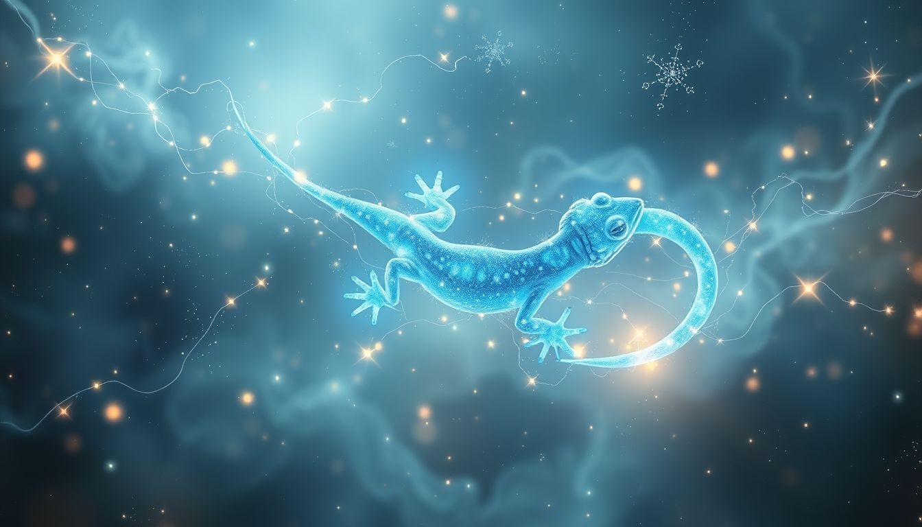 Le gecko bleu symbolise l’harmonie et la sérénité intérieure.