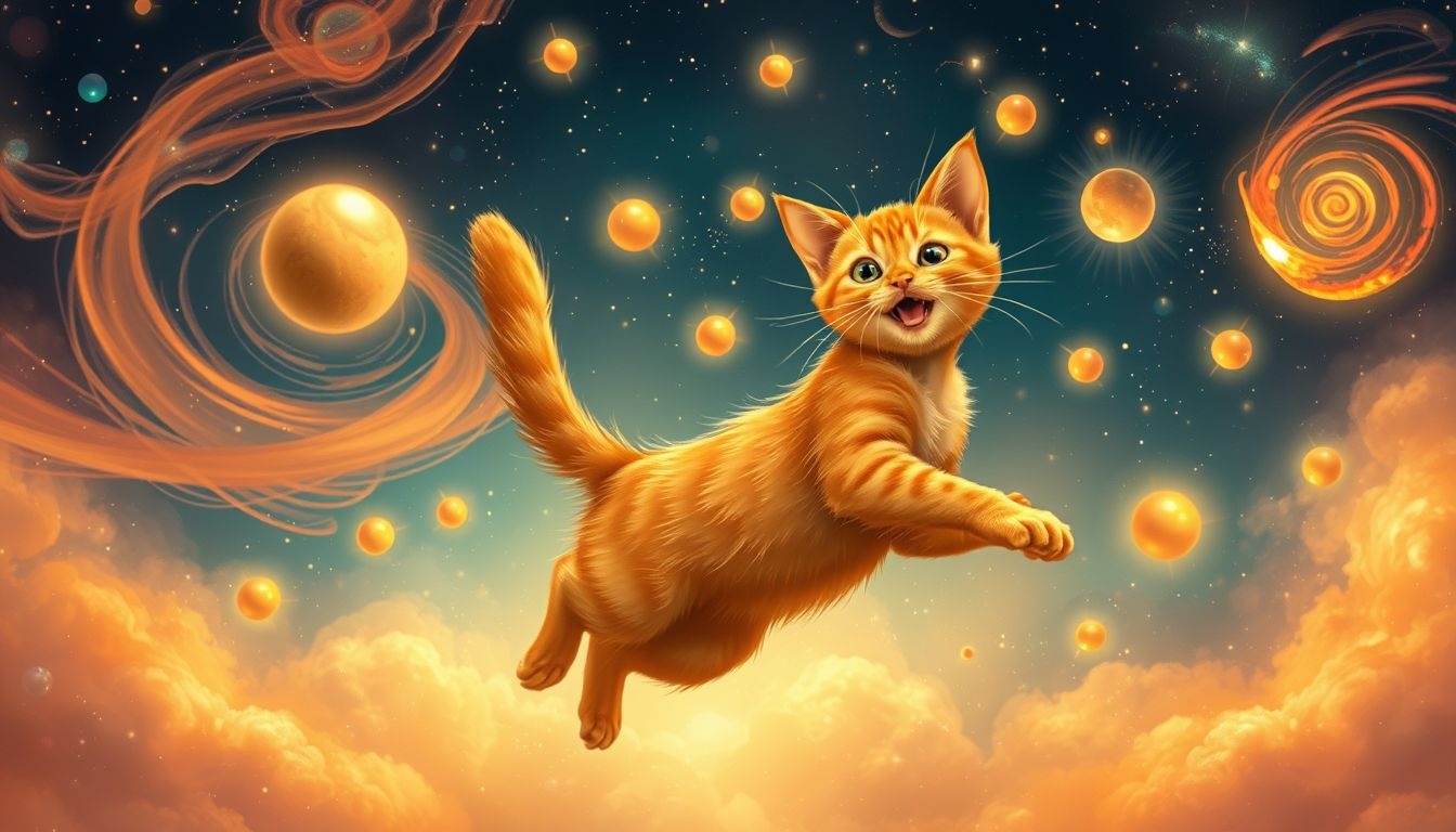 Le chat gingembre symbolise créativité, spontanéité et joie ludique.