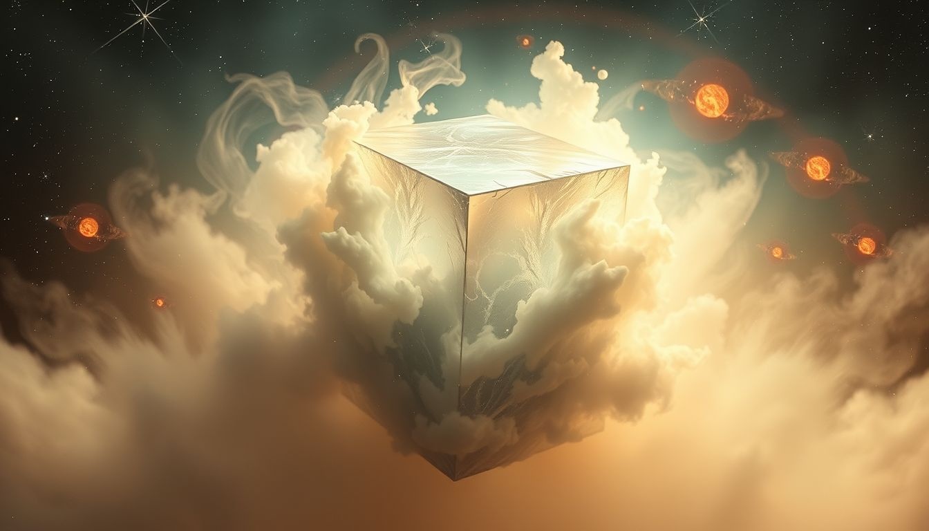 Un cube rétrécissant symbolise la peur croissante de perdre contrôle.
