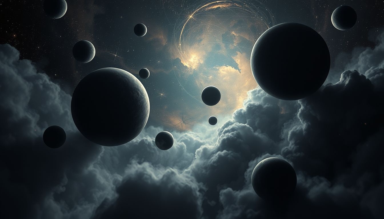Les boules noires symbolisent souvent peur et conflits intérieurs profonds.