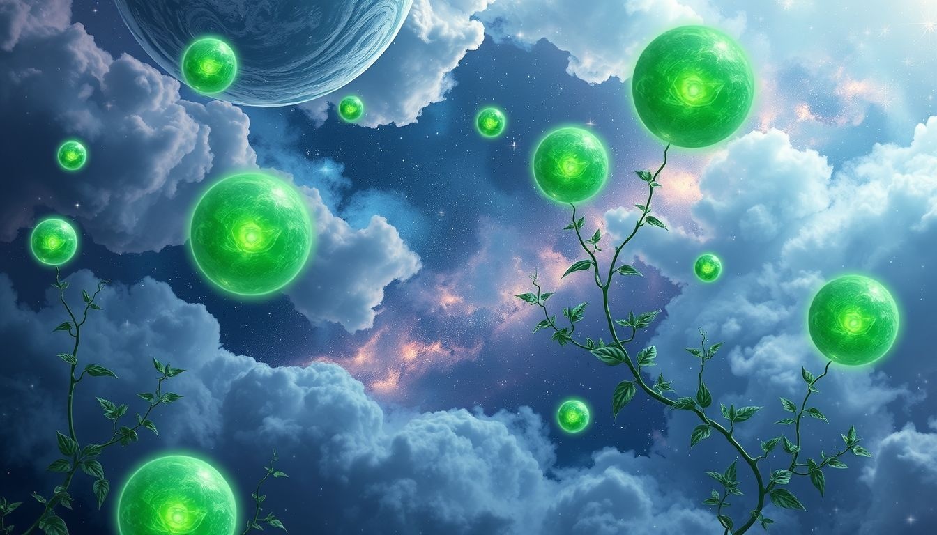 Les boules vertes symbolisent la prospérité et la fertilité naturelle.