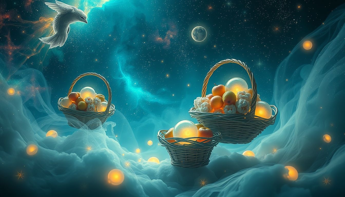 Un panier garni en rêve symbolise abondance et prospérité imminente.