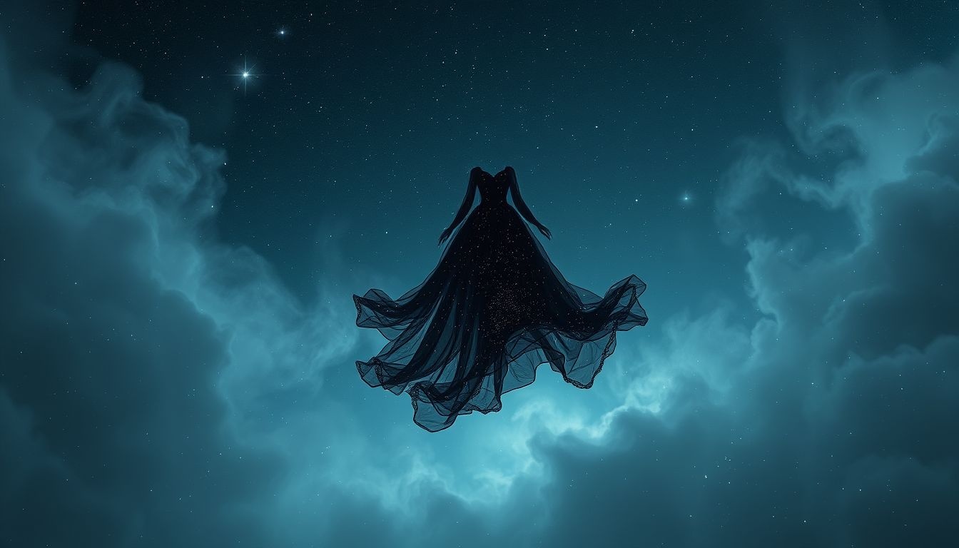 La robe de deuil symbolise souvent la fin douloureuse d’une relation.