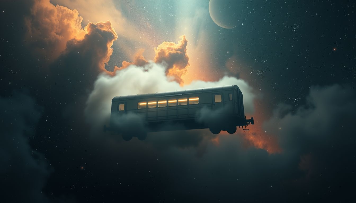 Un wagon à l'arrêt symbolise une pause nécessaire dans la vie.