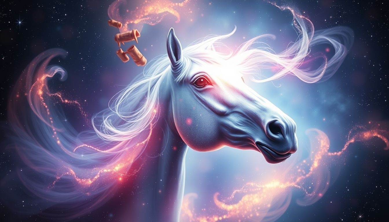 La gueule du cheval symbolise force, liberté et énergie vitale.