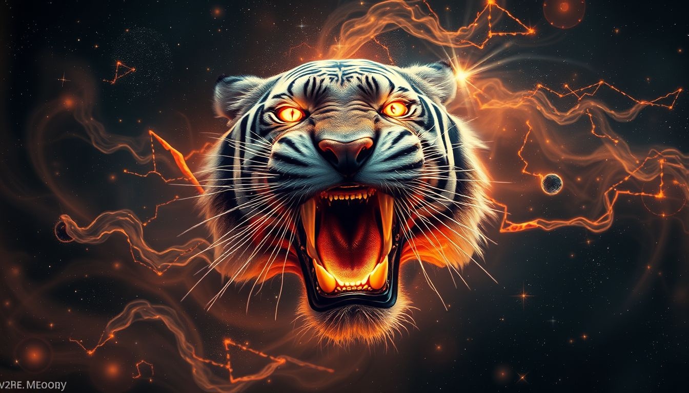 La gueule du tigre symbolise puissance, colère et désir ardent.