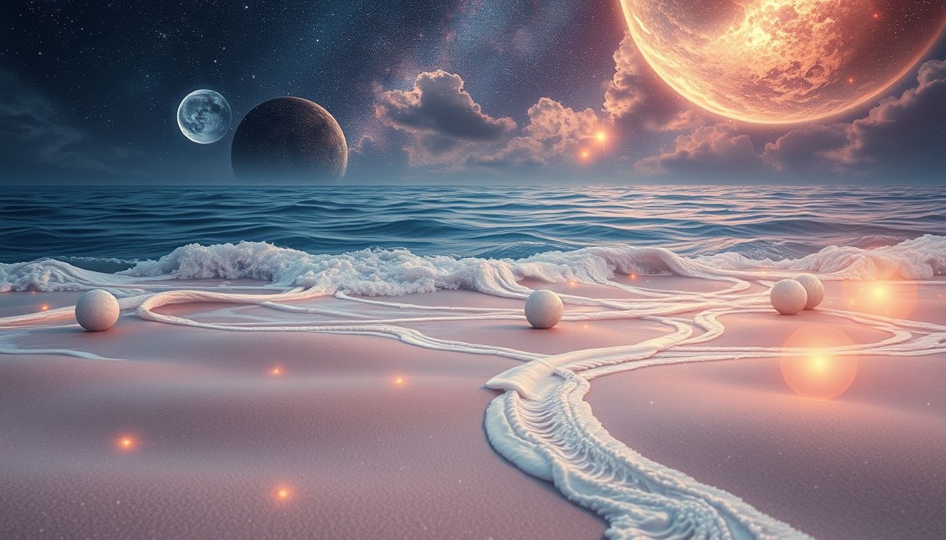 La marée basse symbolise souvent la lenteur du temps qui s’écoule.