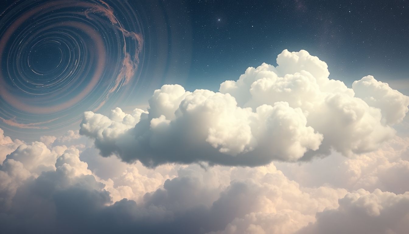 Les nuages immobiles symbolisent souvent un blocage mental durable.