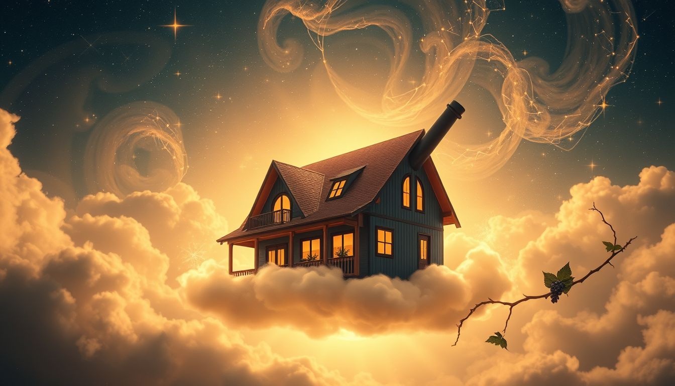 Rêver d'une maison de vin symbolise abondance et célébration future.