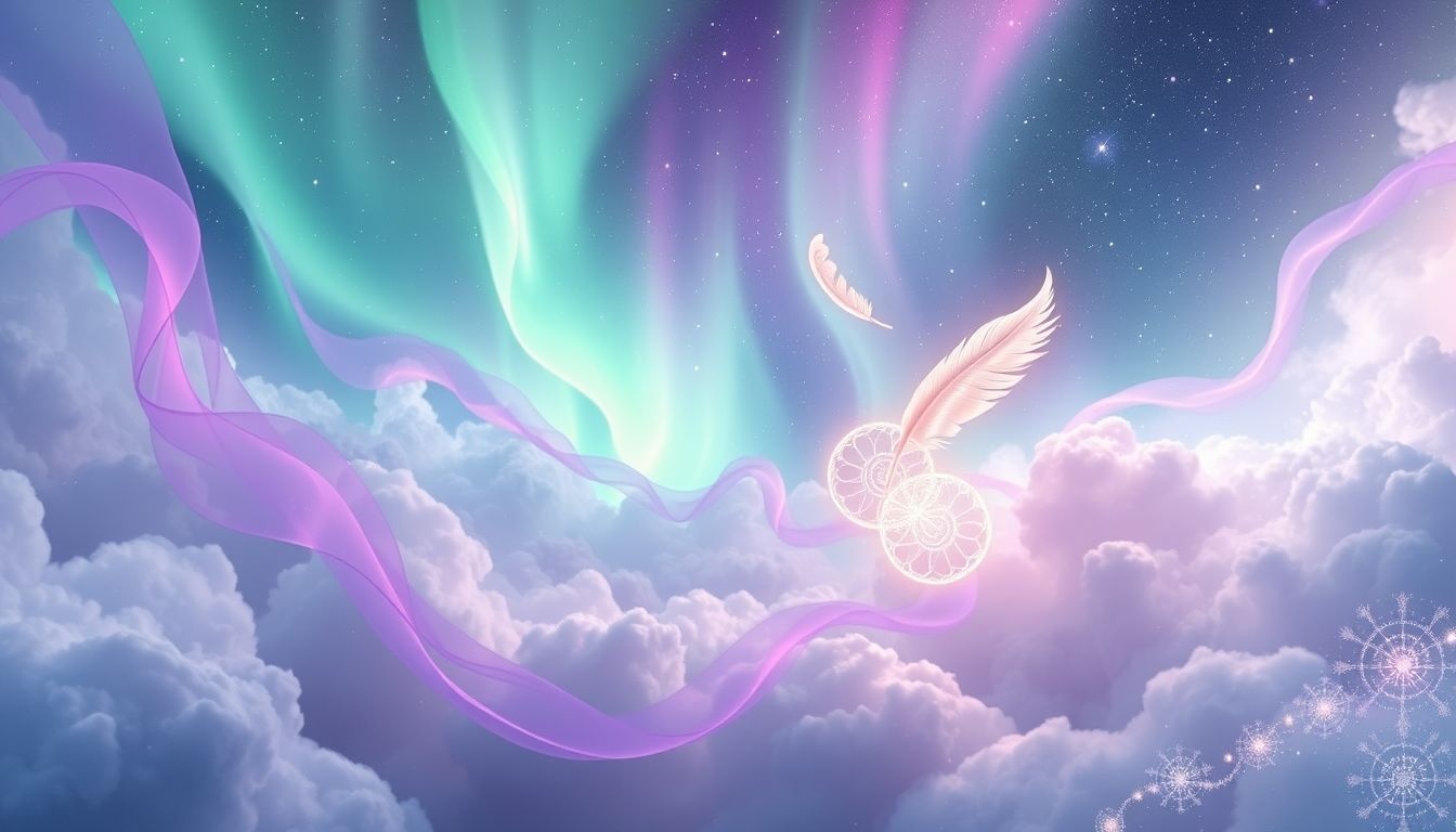 Rêver d’aurores boréales symbolise une illumination spirituelle profonde.