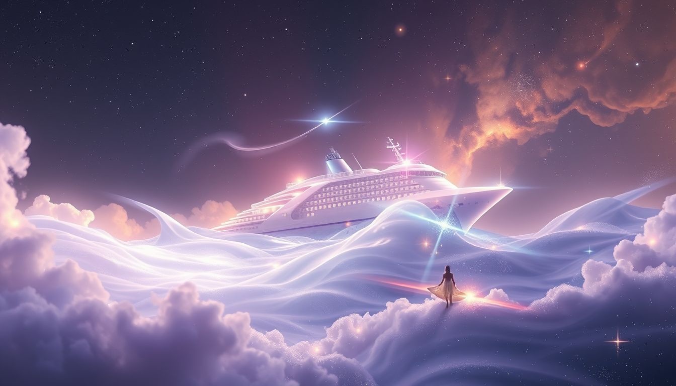 Rêver d’un bateau de croisière symbolise un désir d’évasion paisible.