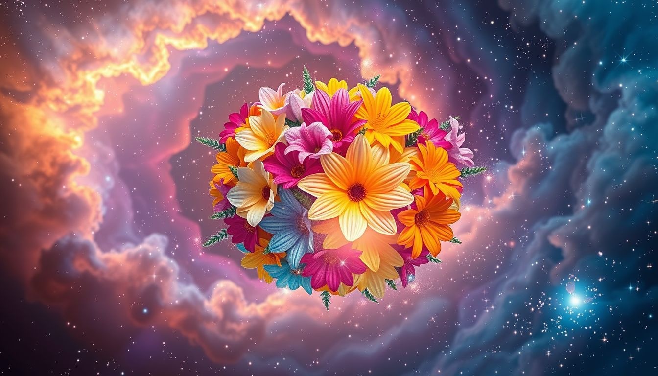 Rêver d'un bouquet multicolore symbolise joie et diversité intérieure.